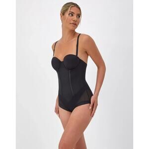 Maidenform Easy Up Firm Control Black Bodysuits Black Size 36B 2120